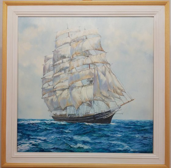 THE CUTTY SARK AT SEA IN FINE WEATHER