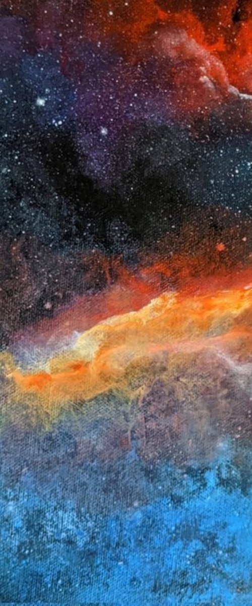 Phoenix Rising - Finger Painted Space Art by Lisa Price