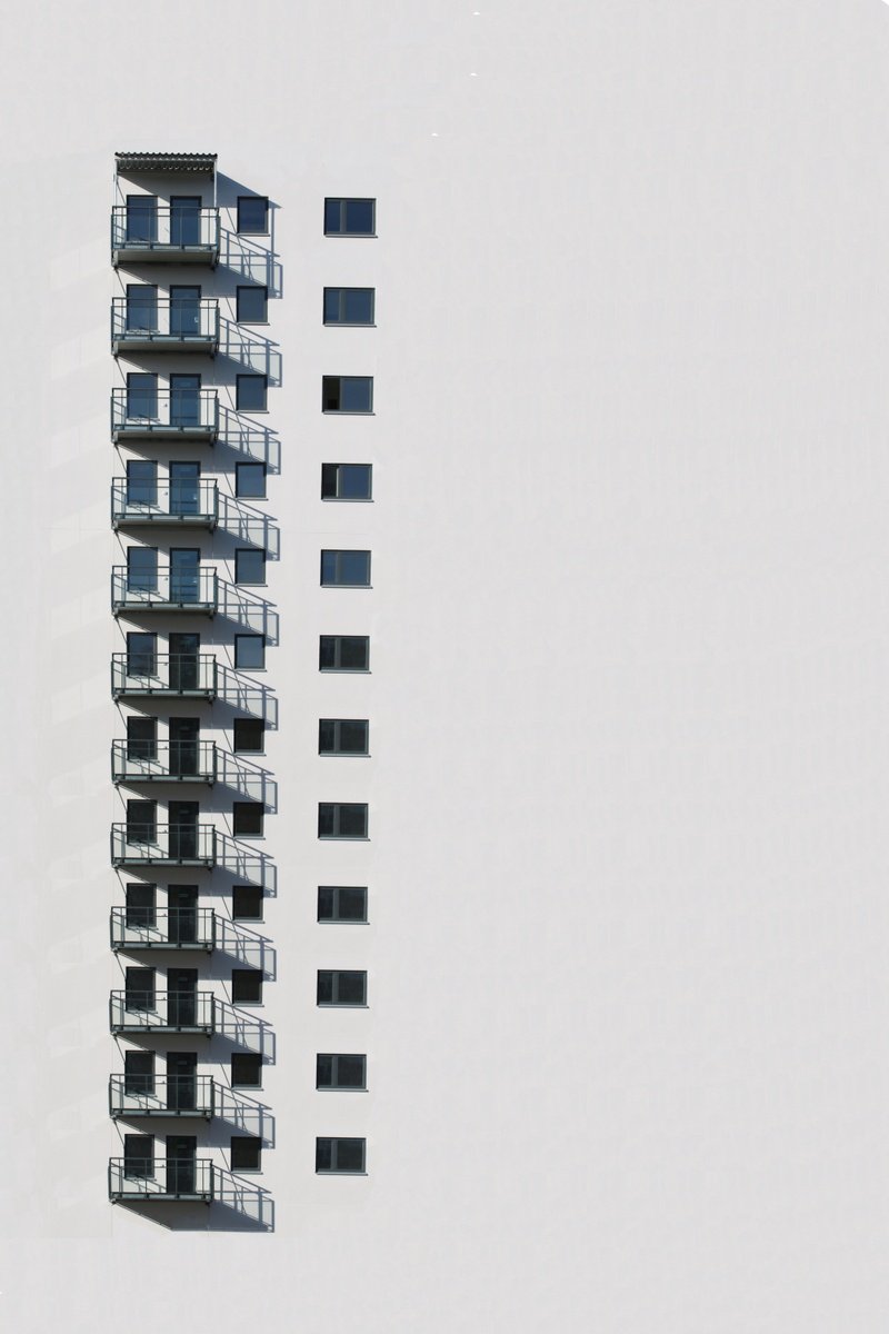 Cityscapes Photograph By Marcus Cederberg, 20 X 28", Balconies In A Row, Original Artwork