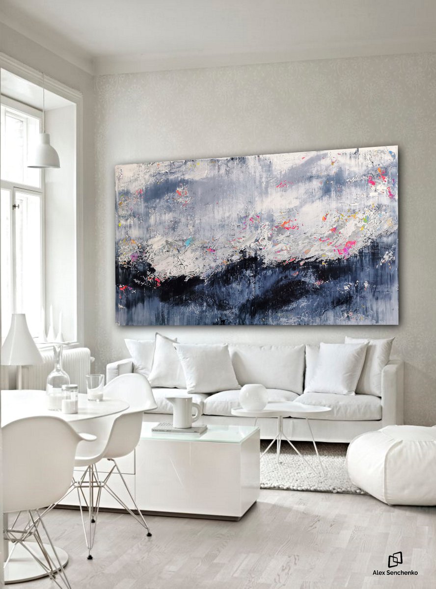 200x120cm. / Abstract Painting / Abstract 2137 by Alex Senchenko