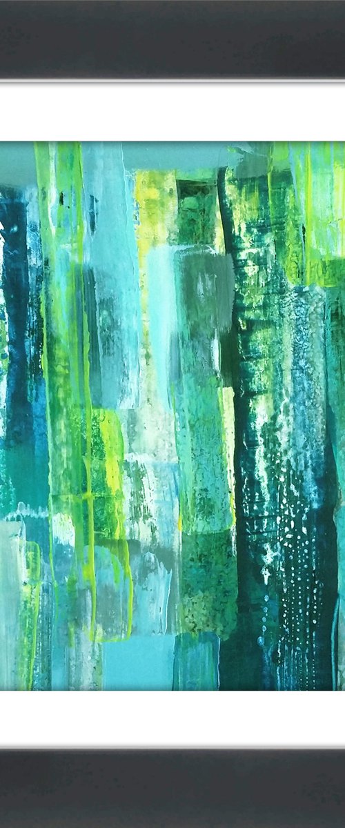 Abstraction #8 - Framed and ready to hang - original abstract painting by Carolynne Coulson