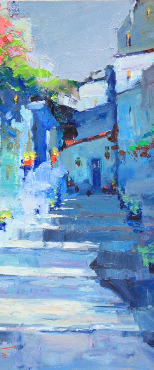 Santorini streets by Sergei Chernyakovsky