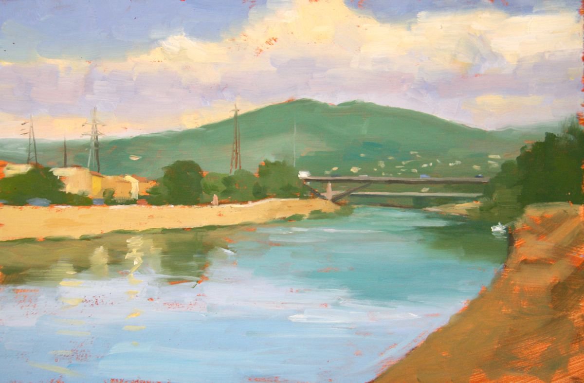 The river Arno, afternoon view. by Brian Smyth