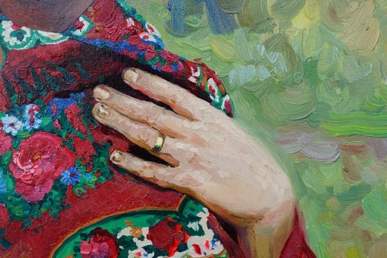 Mother's portrait. Summer