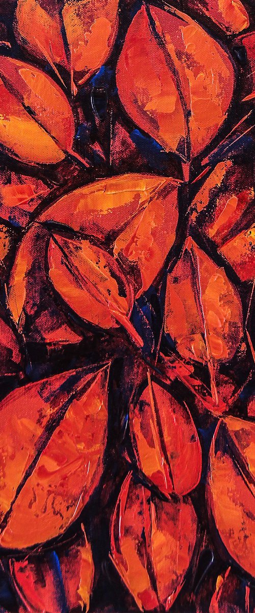 Red petals by ARTIST GURDISH PANNU