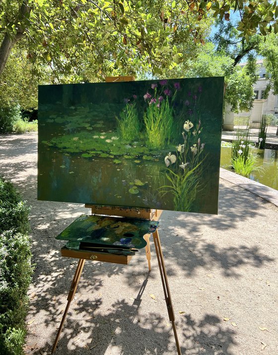 Water Lilies and Irises