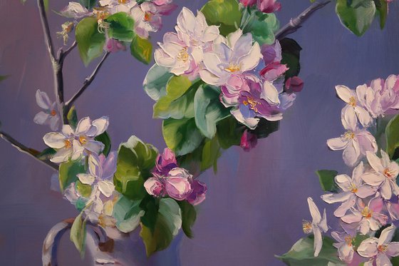 "Still life with flowering branches"