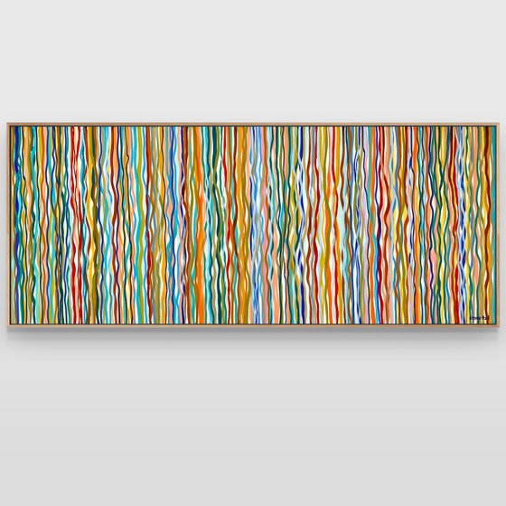 Funky Ripple - 152 x 61cm acrylic on canvas