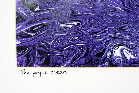 The purple ocean (matted artwork)