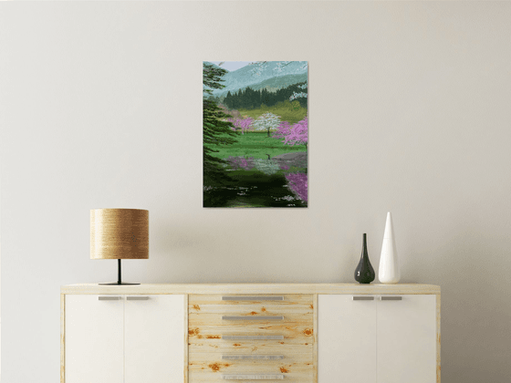 Spring in Japan, 50 х 70 cm, oil on canvas