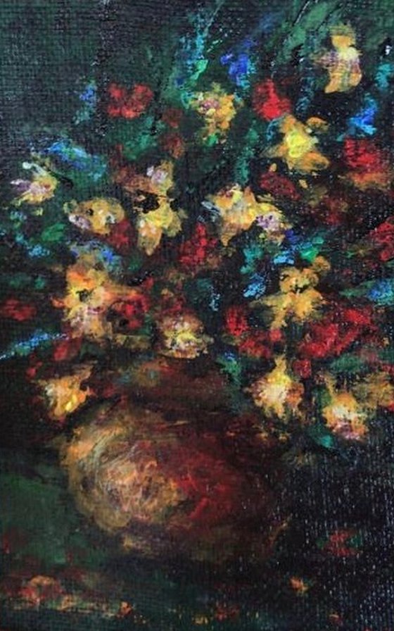Midnight Bouquet Still Life (Miniature)
