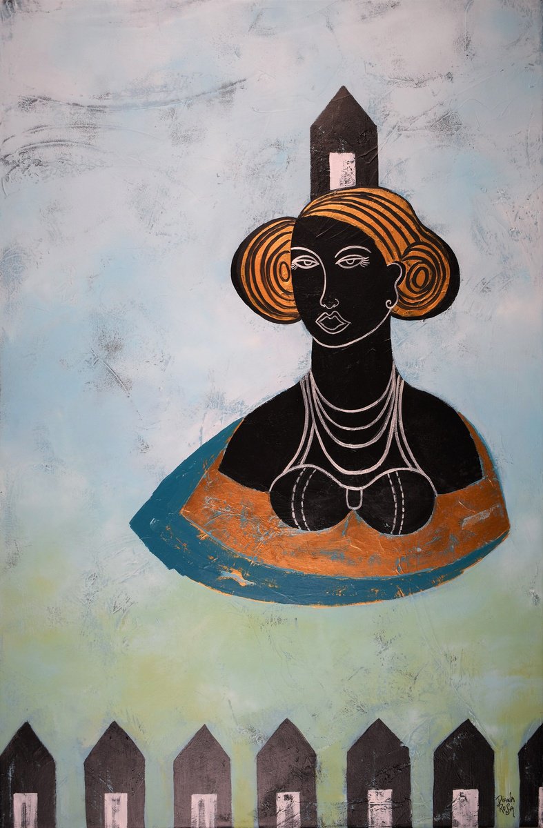 Surrealistic Acrylic Painting , Never Alone: Home By Diana Rosa, 25 X 36, Artwork For Sale On Artfinder