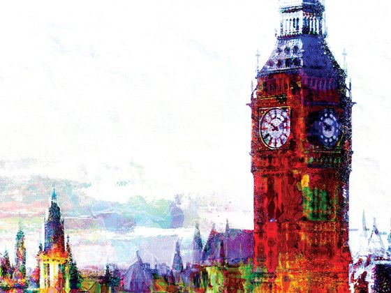 Colores, Londres, Big Ben 2/XL large original artwork