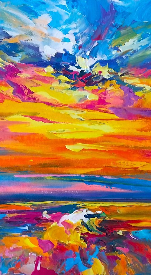 Abstract morning seascape 01 by Andrej  Ostapchuk