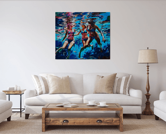 Under the clear water