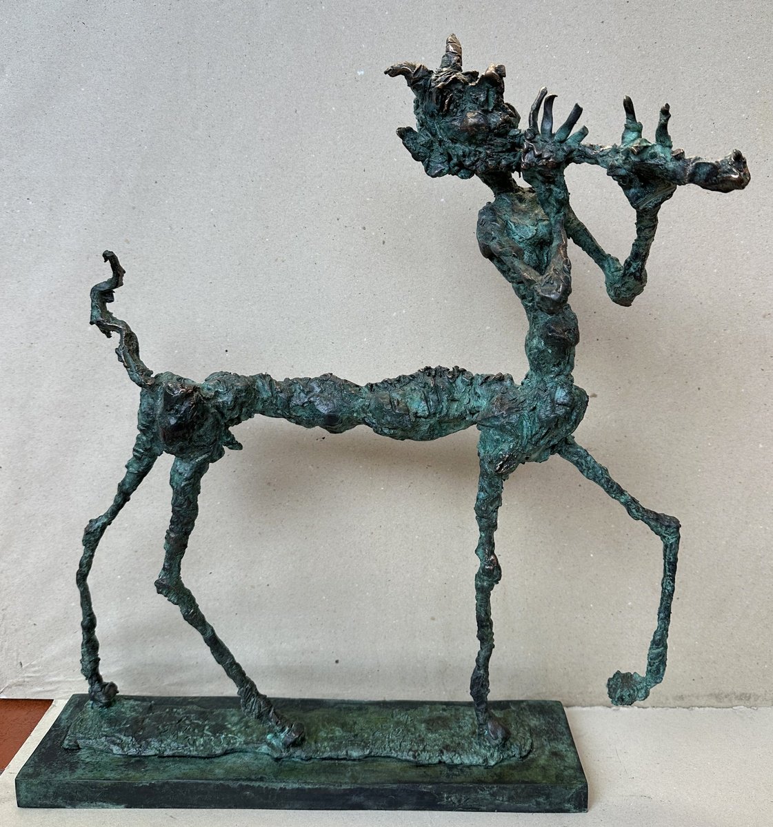 Surrealistic Bronze Sculpture , Centaur 2025 By Toth Erno, 20 X 22, Artwork For Sale On Artfinder