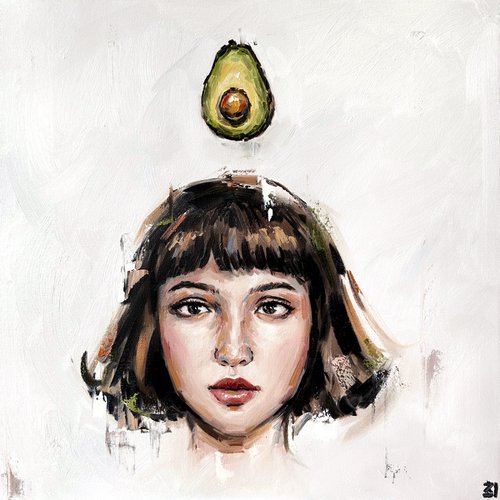 Avocado girl by Marina Ogai