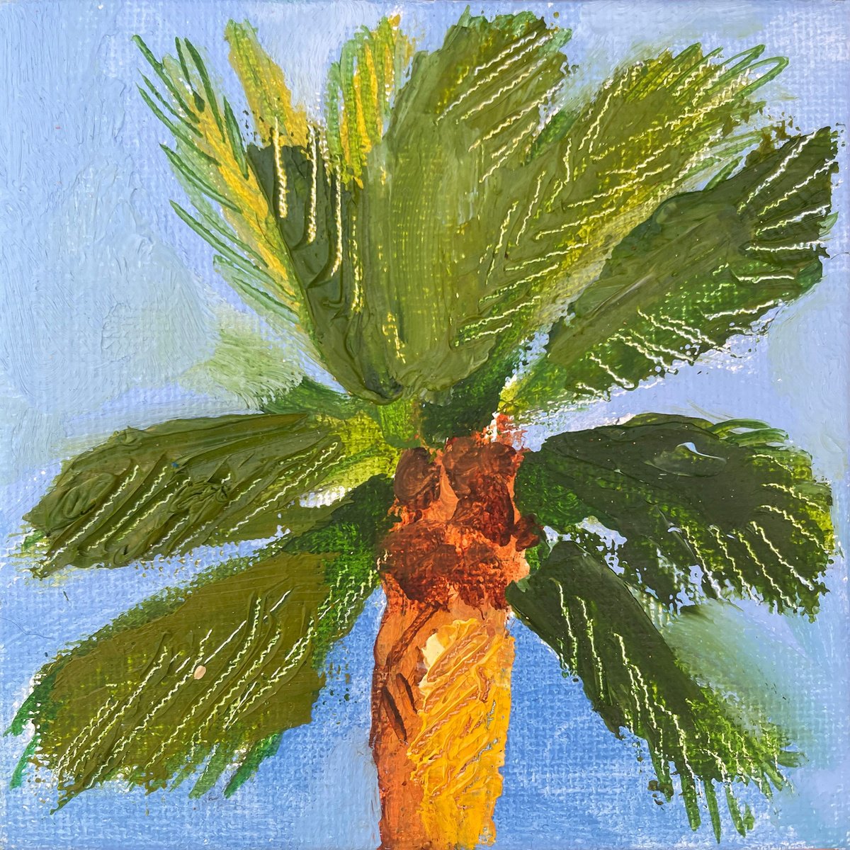 Palm Tree - 10x10 cm by Victoria Dael