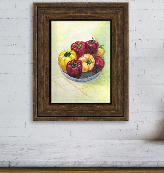 Still life with Seven Bell Peppers