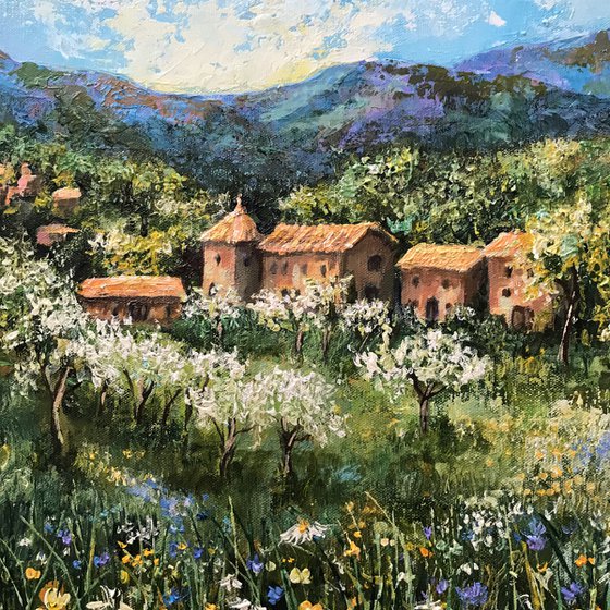 Springtime in Provence  -landscape painting