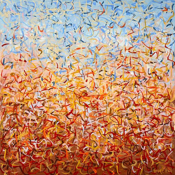 Outback Oondiri- Triptych- acrylic painting on canvas
