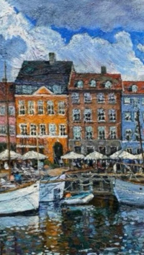 Clouds over Nyhavn by Nadezda Stupina