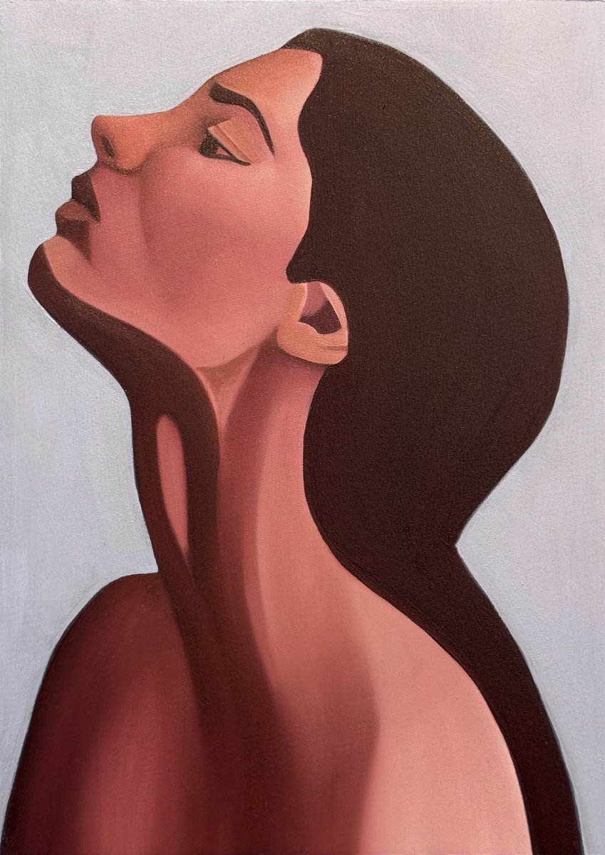 Impressionistic Portrait Oil Painting By Tim Muddiman, 10 X 14", Mica, Original Artwork