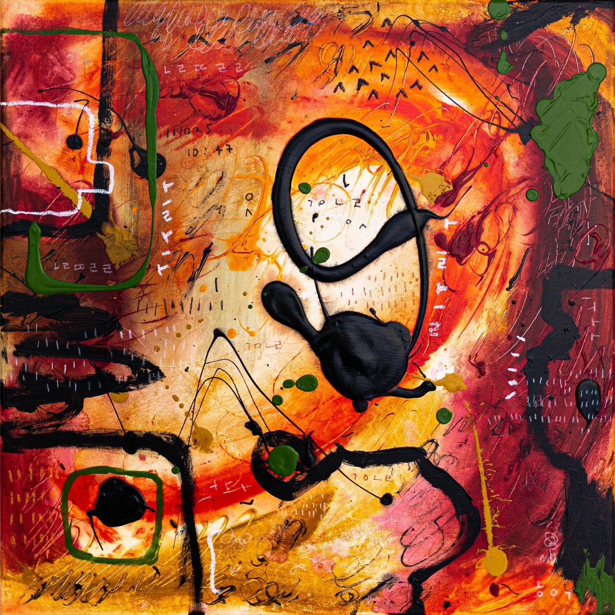 Abstract Acrylic Painting By Hyunah Kim, 21 X 21, Werthers I, Original Artwork