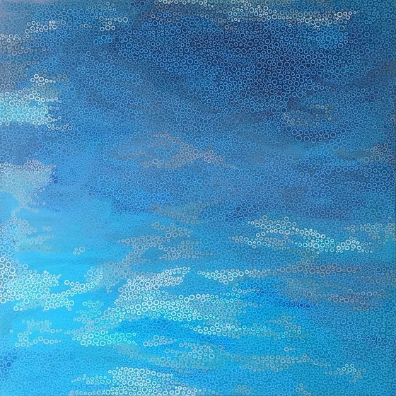 Ocean clouds - blue abstract