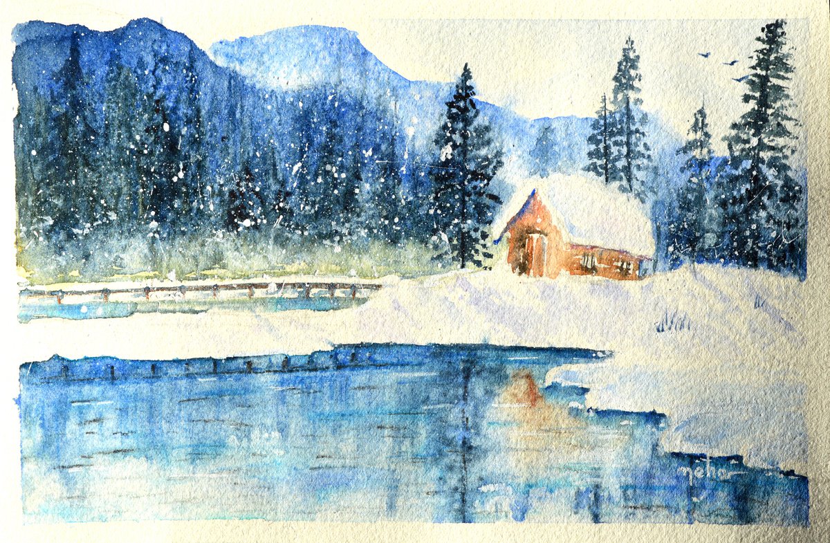 Neha Soni | Original Watercolour | Winter Morning! | 20 X 14Cm | Artwork For Sale On Artfinder