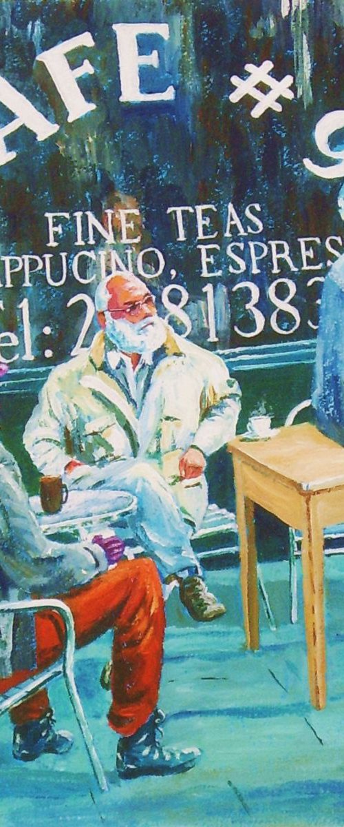 Three Old Guys at the Cafe, Sheffield by Max Aitken
