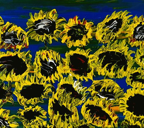 Blooming sunflowers 3 by Daniel Urbaník