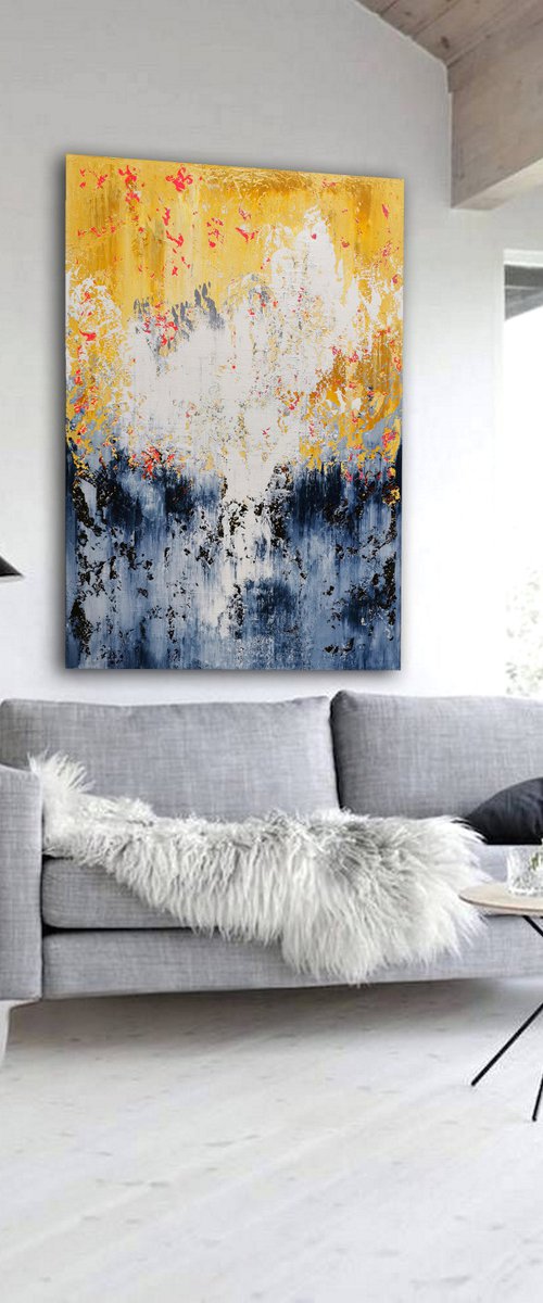 150x100cm. / abstract painting / Abstract 1210 by Alex Senchenko