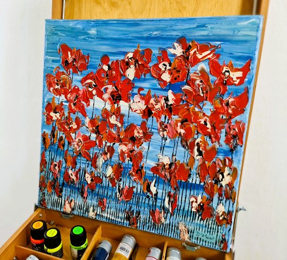 Poppies On Blue Sky 4