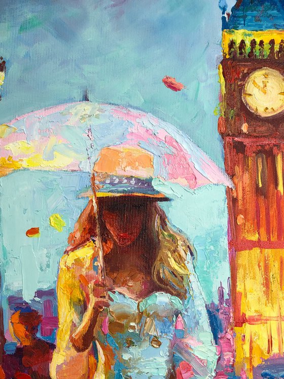 London Rainy Evening Stroll