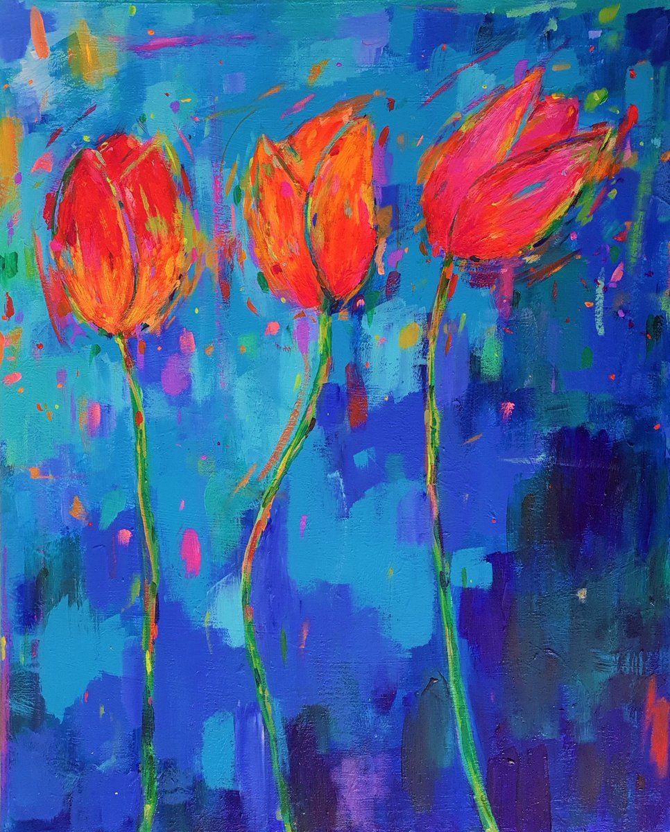 Three Tulips by Dawn Underwood