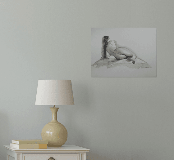 female nude back study