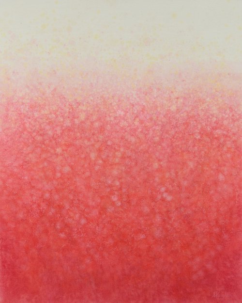 Soft Pink - Shimmer Series color field abstract by Suzanne Vaughan