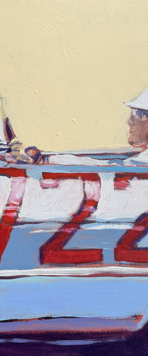 F1 722 CAR ACRYLIC ON CANVAS 40x40cm by Javier Peña