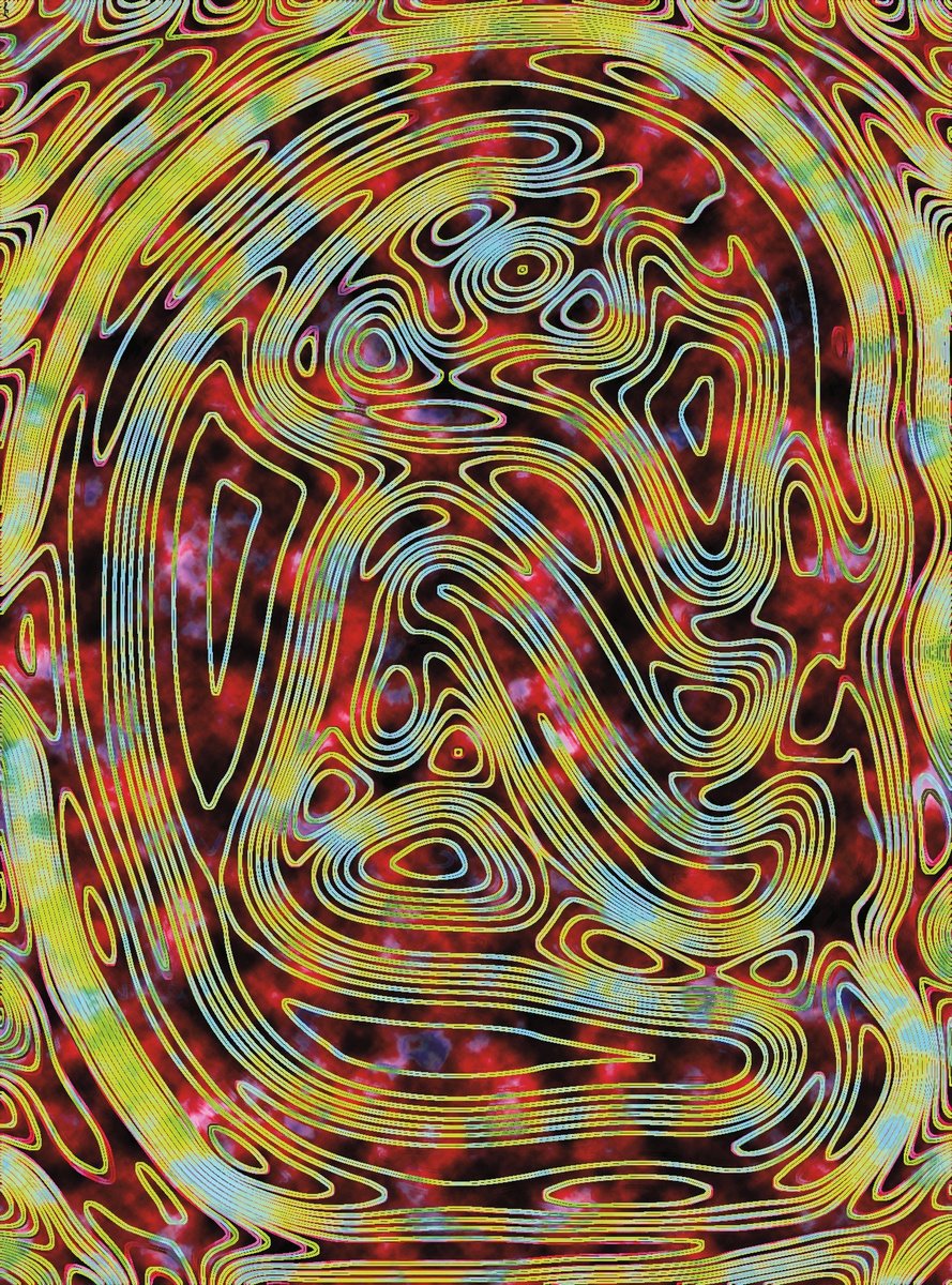 Geometric Abstract Giclee Print By Lia Chechelashvili, 18 X 24", Autumn Lovers, Original Artwork