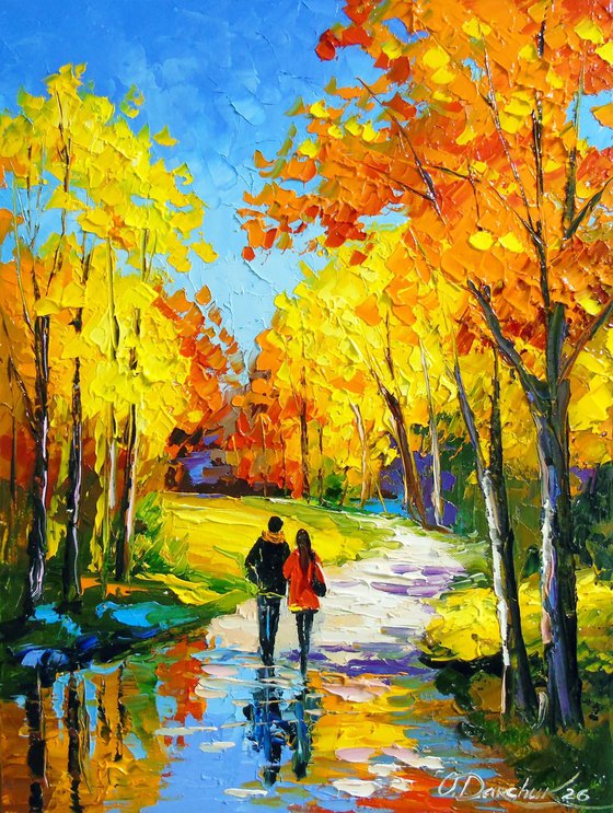 Autumn Stroll in a Vibrant Forest