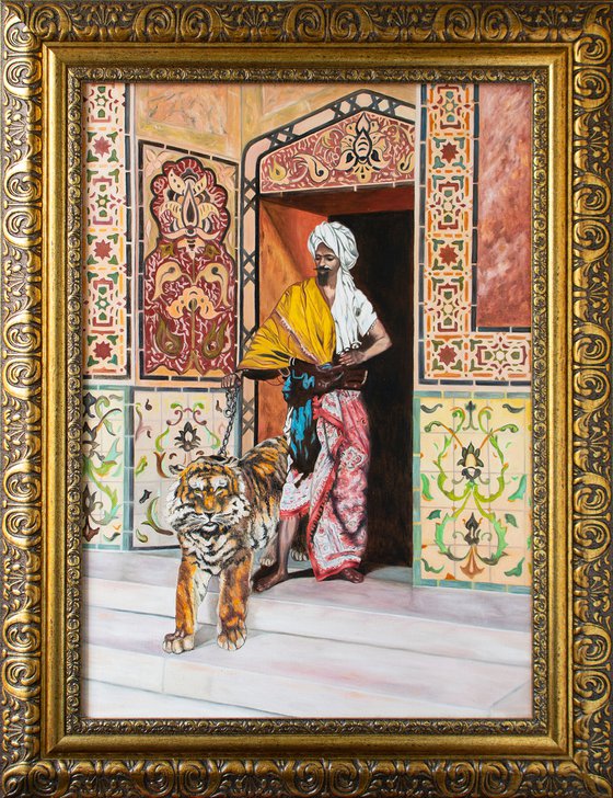 The Pasha's Favourite Tiger (after Rudolf Ernst)