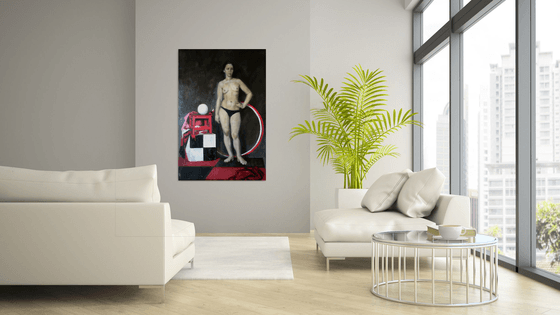 Sphere, circles and a nude