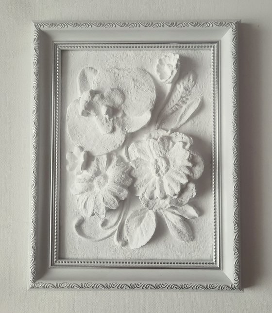 sculptural wall art "Cute flowers"