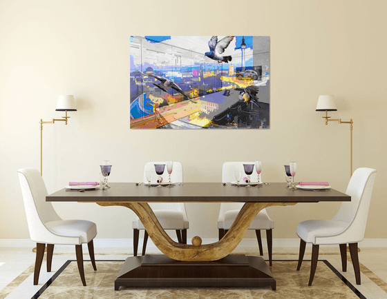 VIEW OF BERLIN | DIGITAL PAINTING GICLÉE ON CANVAS