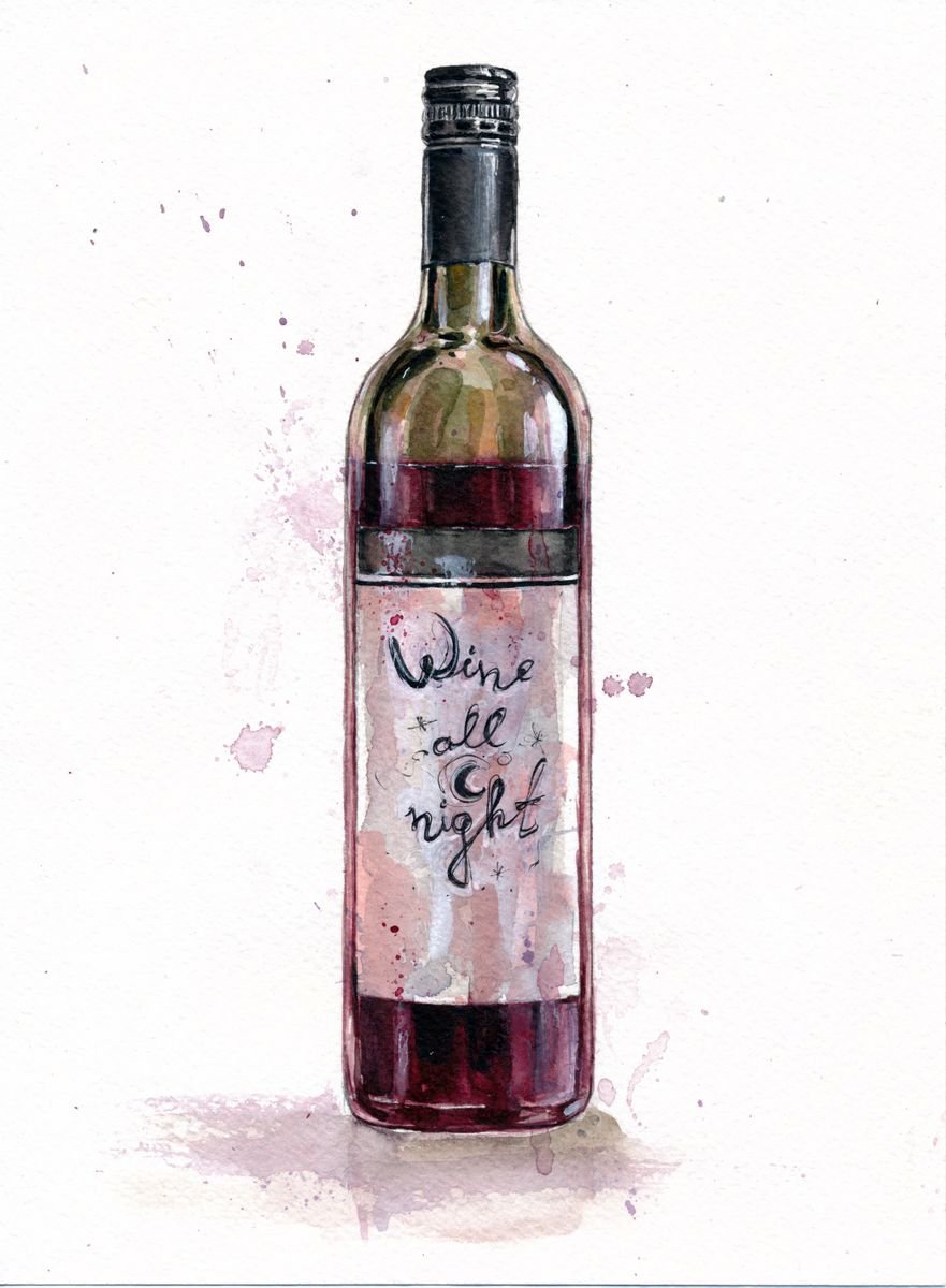 Wine all Night by Doriana Popa