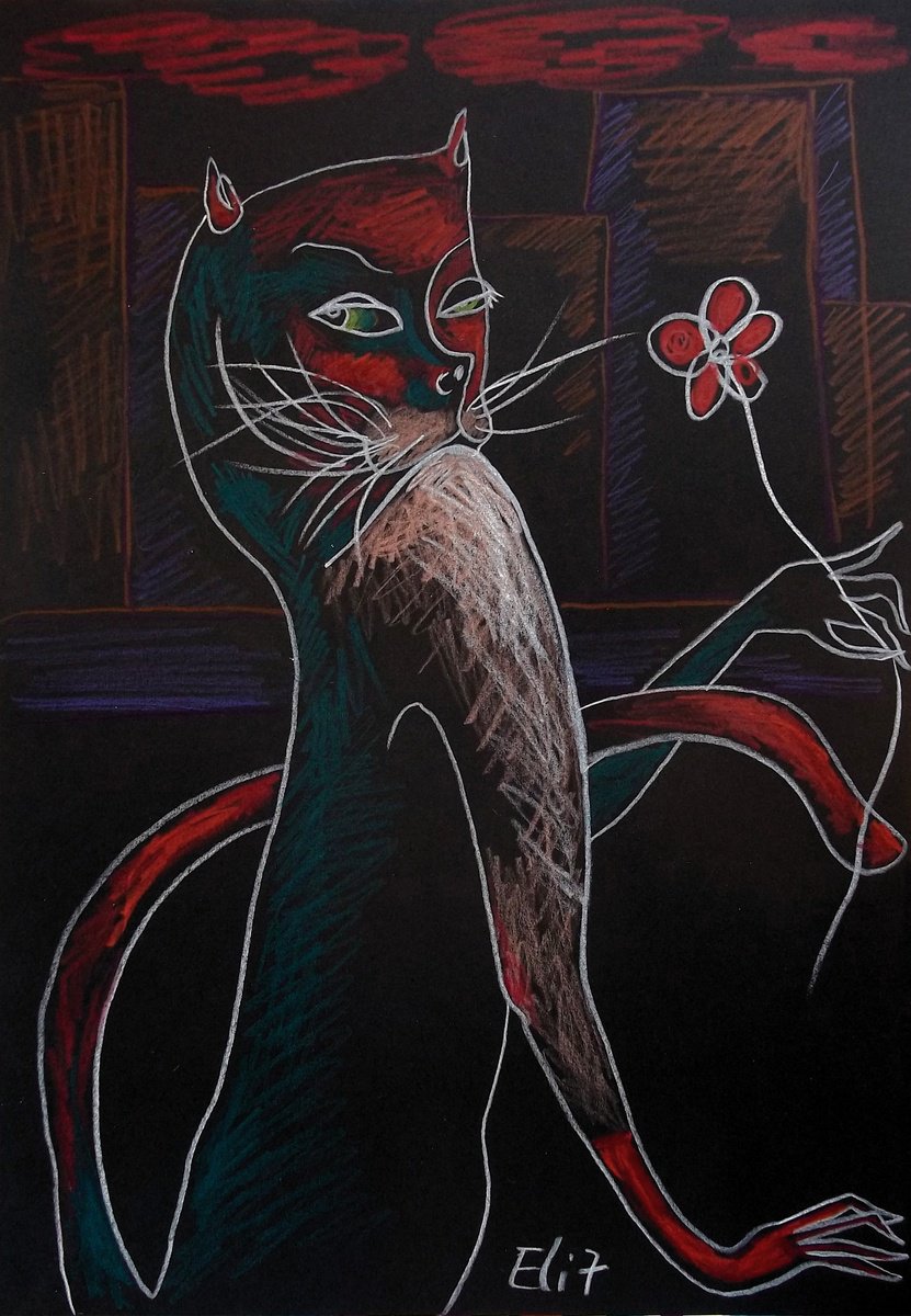 Surrealistic Pencil Drawing , Fun Seeker By Elisheva Nesis, 9 X 13, Artwork For Sale On Artfinder