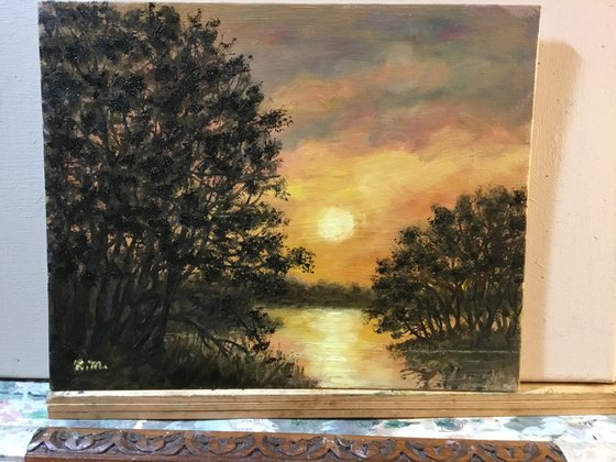 GOLDEN HOUR - oil 8X10  (SOLD)