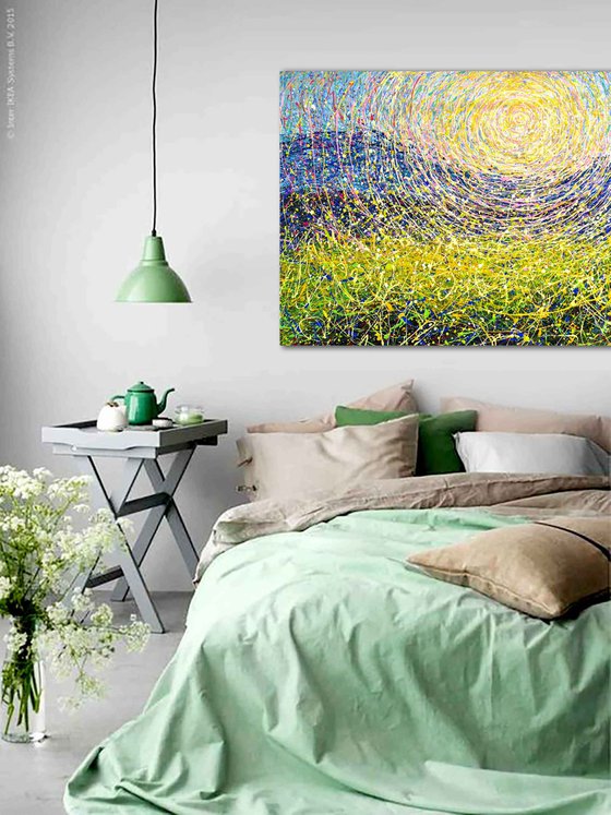 Sunshine Original Textured abstract Light in the sky Sunshine sky Large abstraction Skyscape