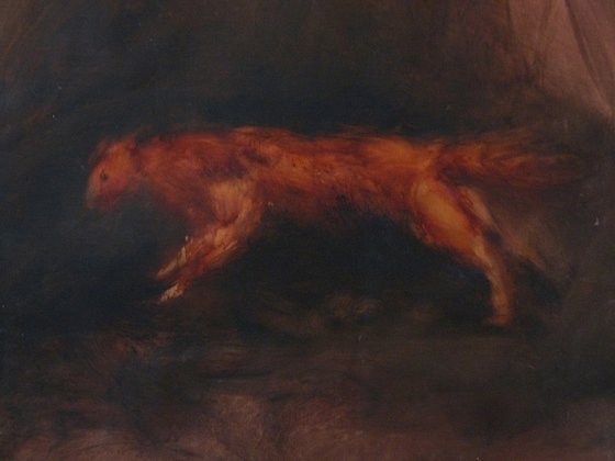 The Fox, oil on canvas 100x100 cm